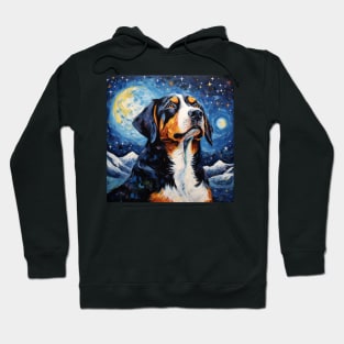 Greater Swiss Mountain Dog Starry Night Hoodie